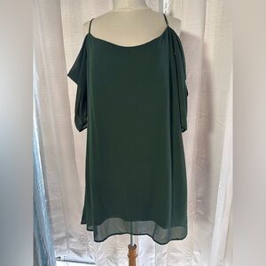 Green Open Shoulder Dress L.